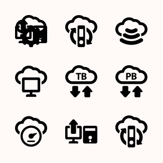 Cloud computing 2 icons pack