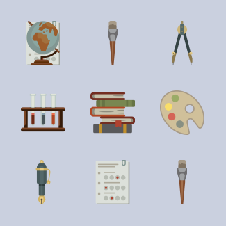 Education icons pack