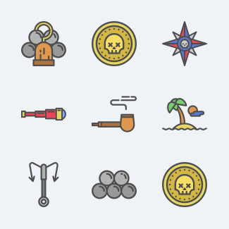 Pirate Set icons pack