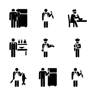 Solid Cooking Elements icons pack