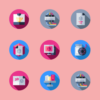 3D Printing icons pack