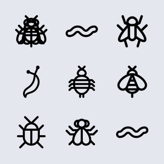 Insects icons pack