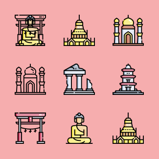 Temples icons pack