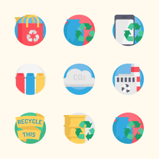 Recycle icons pack