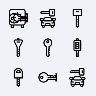 Keys Locks icons pack