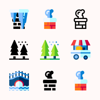Winter Town icons pack