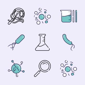 Bacteria icons pack