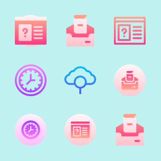 Online learning icons pack