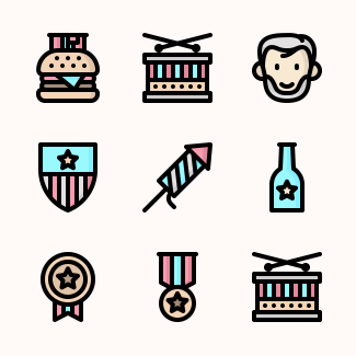 USA icons pack