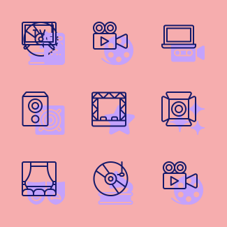 Entertainment icons pack
