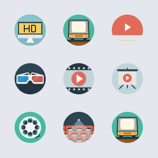 Videos icons pack