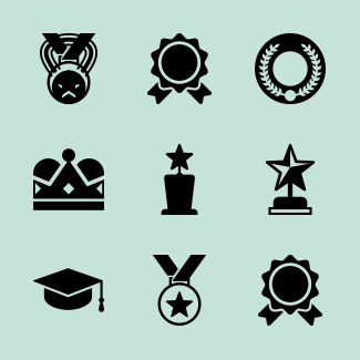 Awards Set icons pack
