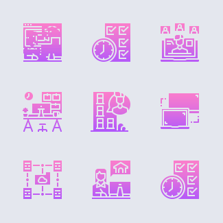Work from home icons pack