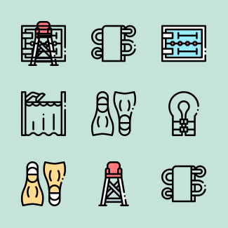 Swimming Pool icons pack