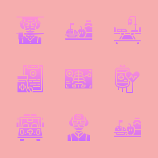 Medical service icons pack