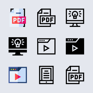 Online Learning icons pack