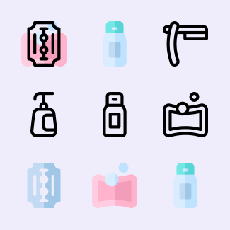 Hairdressing icons pack