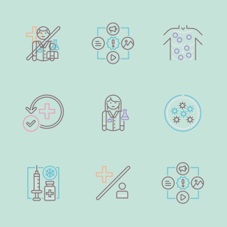 Vaccines and Vaccination icons pack