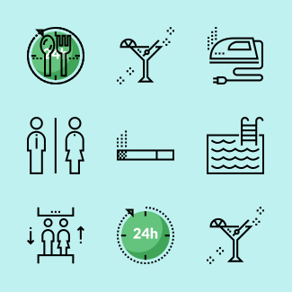 Hotel icons pack
