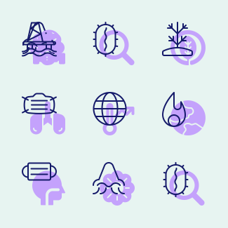 Pollution icons pack