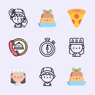 Food Delivery icons pack