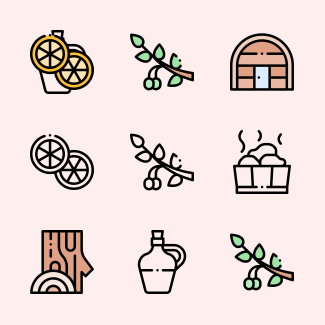 Sauna icons pack
