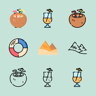 Holidays icons pack