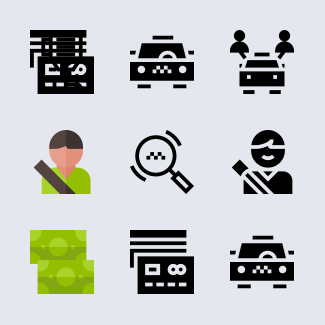 Taxi Service icons pack