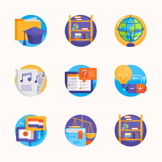 Education icons pack