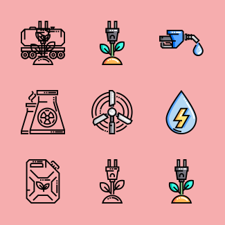 Sustainable Energy icons pack