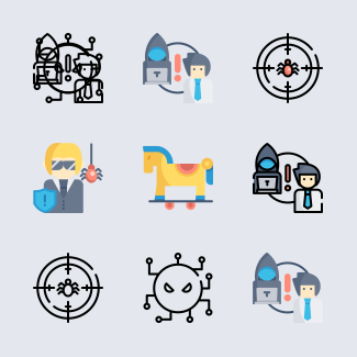 Internet security icons pack