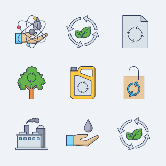 Recycle icons pack