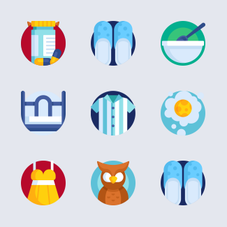Time to sleep icons pack