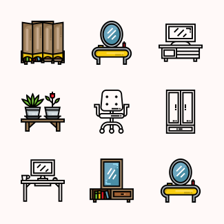Home Furniture icons pack