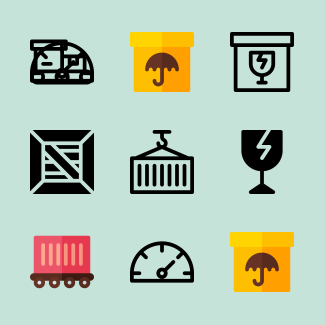 Logistics icons pack
