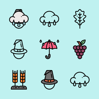 Autumn icons pack