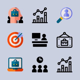 Employment icons pack