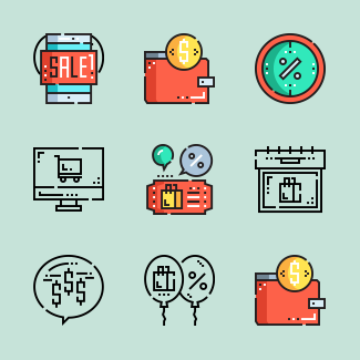 Black friday icons pack