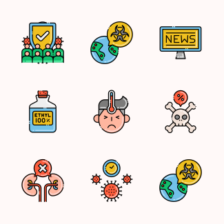 Virus Transmission icons pack