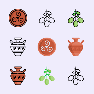 Ancient Greece icons pack
