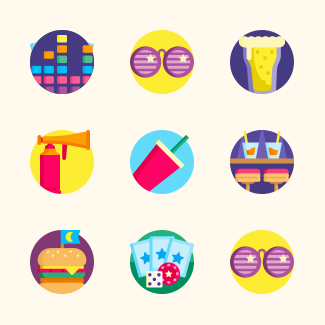 Night Party icons pack