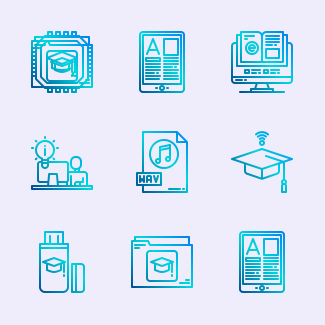 Elearning icons pack