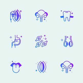 Organs icons pack