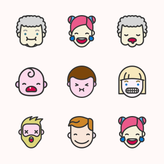 Linear Color Emoticons icons pack