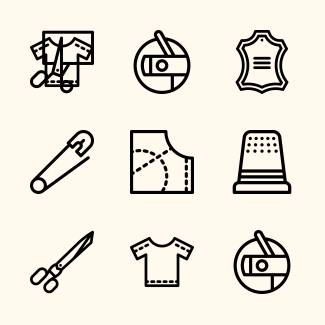 Sewing Elements icons pack