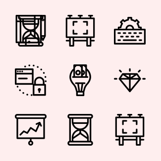 Startup and New Business Line icons pack