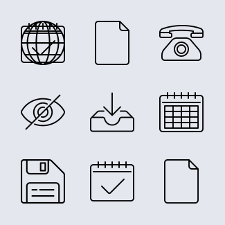 Interface Line Craft icons pack