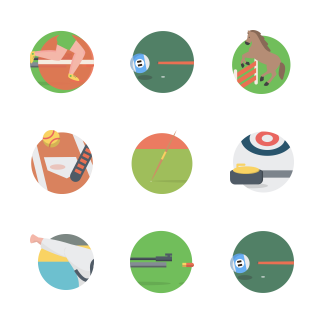 Color Sport Elements icons pack