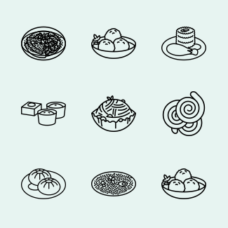 Indian Food icons pack