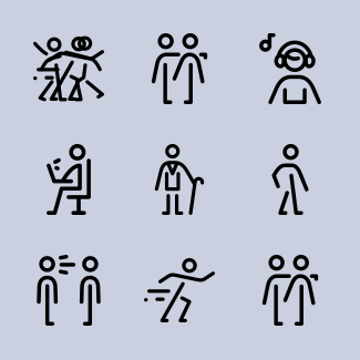 Human life icons pack
